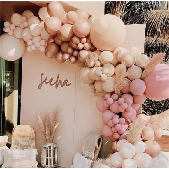 Balloon Arch Garland Kit,Blush Nude Apricot Party Balloons Decoration Set - Picture 6 of 6